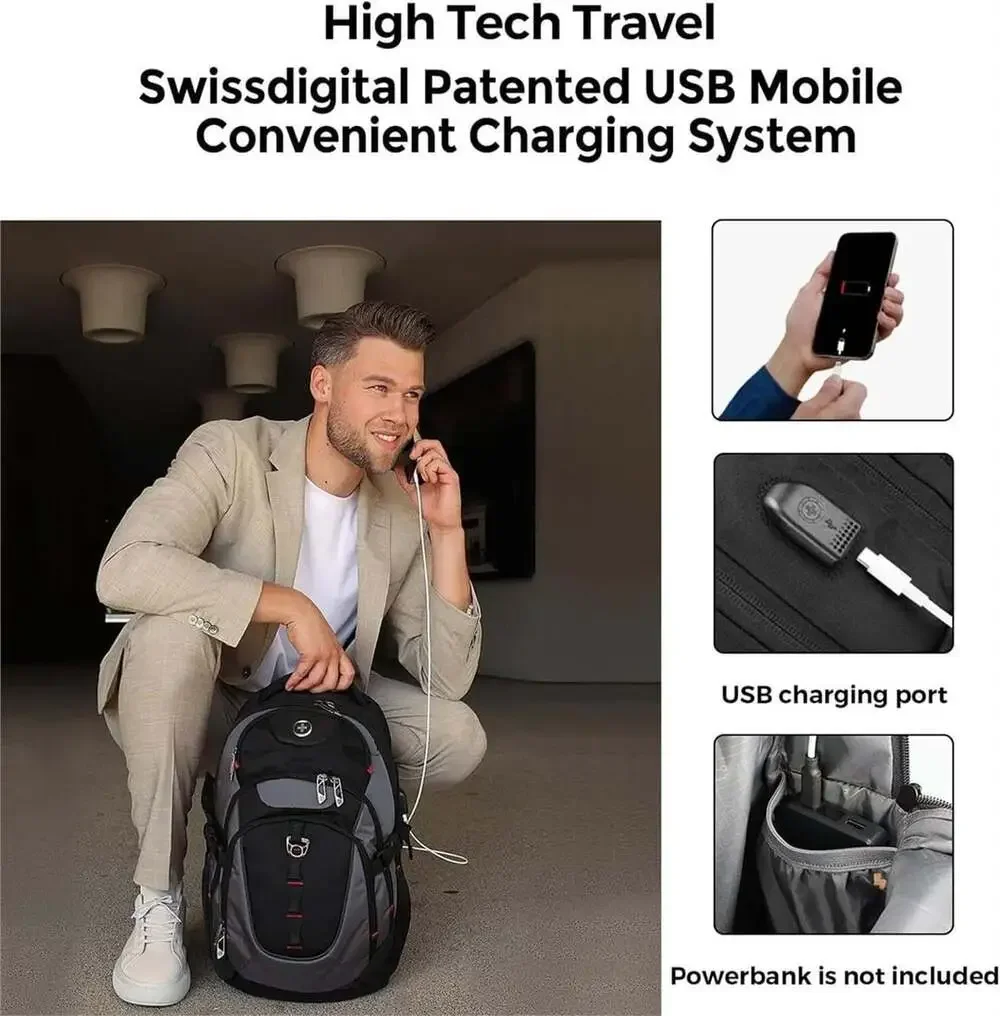 Swissdigital Univector Backpack With USB Charging System